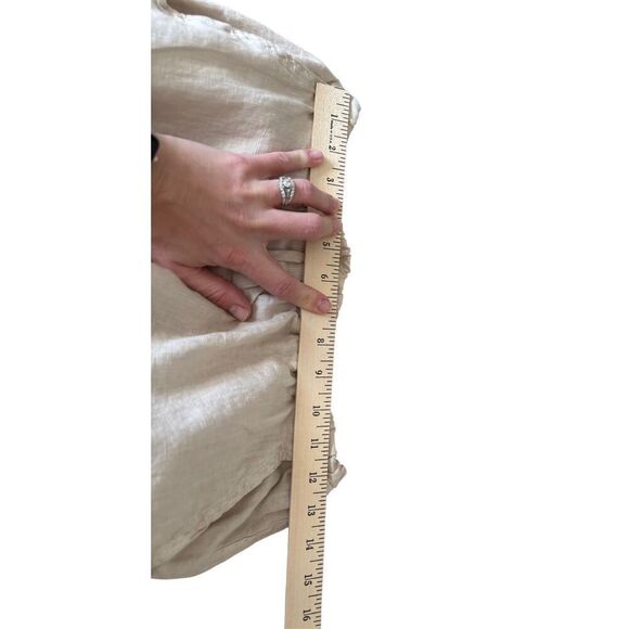 CP Shades Hampton Linen Pant Linen Small Cream Tapered Legs Pockets - Picture 6 of 7